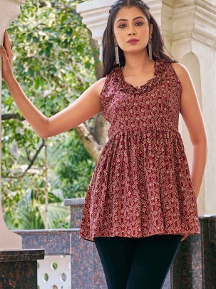 Fancy Printed Mahalakshmi Rayon Tunic 