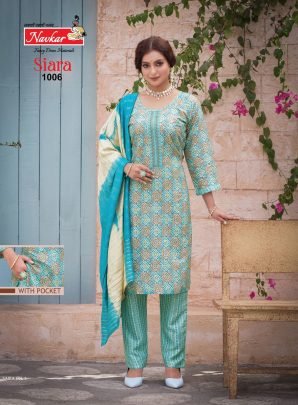 Fancy Rayon Print Saira Vol 1 Kurti Pant Dupatta Set