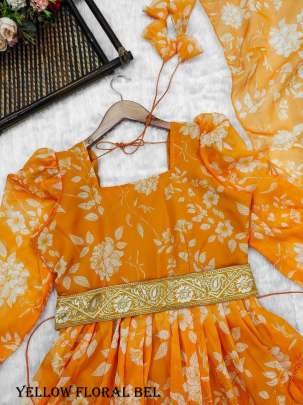 Fantastic Mustard Color Digital Print Anarkali Set