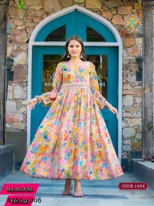 Fashionista Vol 2 Casual Digital Printed Anarkali Kurtis With Styles Sleeves