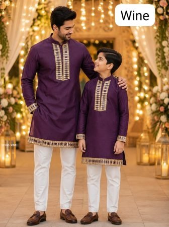 Father Son Matching Kurta Set For Festival