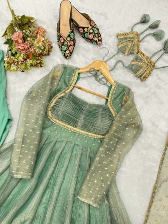 Festival Season Light Aqua Green Colour  Anarkali Suit