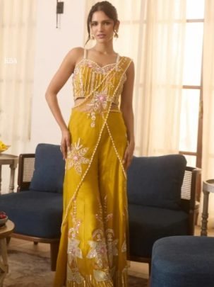 Festive Fashion   New Indo western Set With Pearl Elegance
