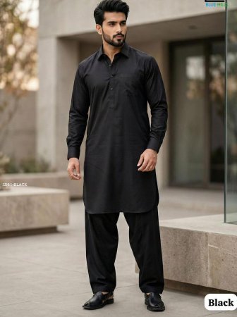 Festive Special Black Kurta Pajama Outfit For Men