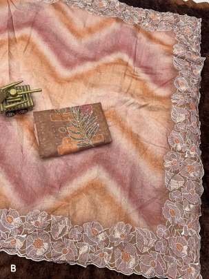 Festive Wear Brown Cotton Silk Saree