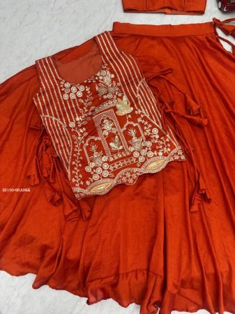 Festive Wear Lehenga Choli Set with Designer Shrug for Women