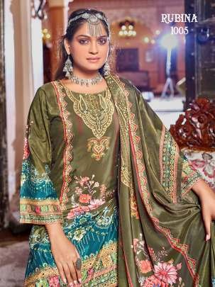 Festive Wear  Mehendi Colour Top,Sharara With Dupatta Set