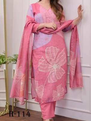 Premium Pink Heavy Suit Set With Embroidery Work