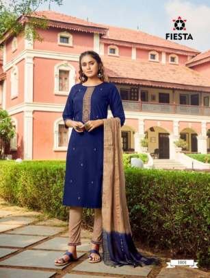 Fiesta Gulbaag Festival Wear Kurtis Pant Dupatta Set