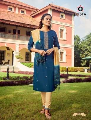 Fiesta Gulbaag Festival Wear Kurtis Pant Dupatta Set