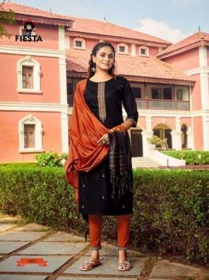 Fiesta Gulbaag Festival Wear Kurtis Pant Dupatta Set