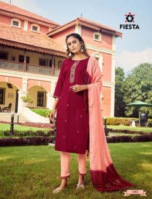 Fiesta Gulbaag Festival Wear Kurtis Pant Dupatta Set