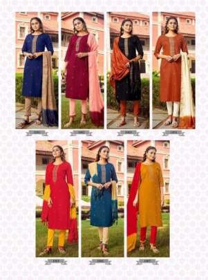 Fiesta Gulbaag Festival Wear Kurtis Pant Dupatta Set