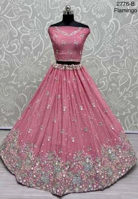 Flamingo Designer Wedding Lehenga Choli With Attractive Look