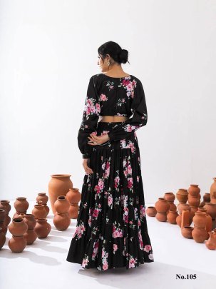 Floral Elegance  Gorgeous Lehenga With Top