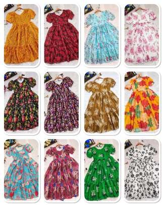 Floral Printed Kota Chex Wine Midi Dress