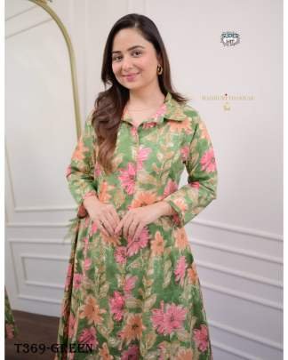 Flower Green  Lilan Cotton Co ord Set