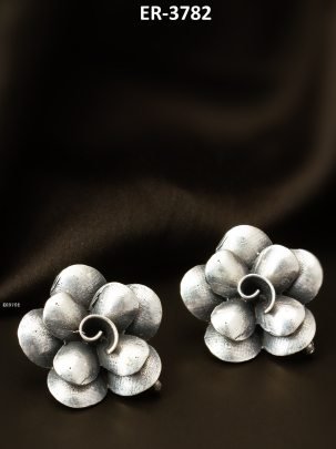 Flower Oxidized Earrings