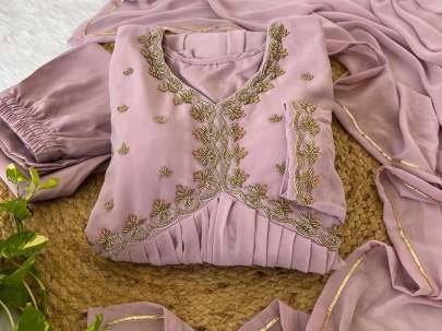 Fox Georgette Baby Pink Gown