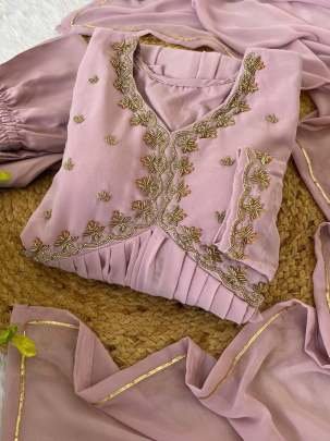 Fox Georgette Baby Pink Gown