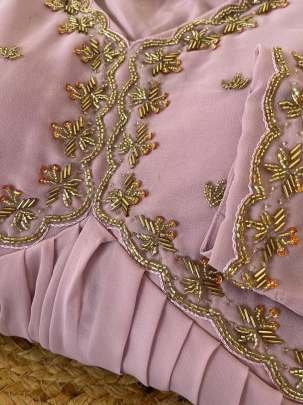 Fox Georgette Baby Pink Gown