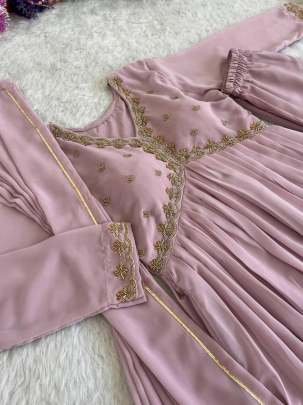 Fox Georgette Baby Pink Gown