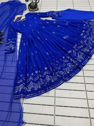 Fox Georgette Embroidered Sequence Anarkali Suit