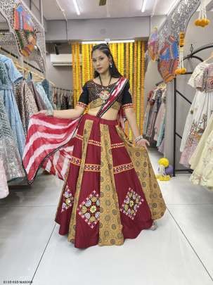 Full Stitched Fancy Printed Rayon Lehenga Choli