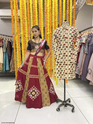 Full Stitched Fancy Printed Rayon Lehenga Choli