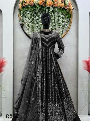 Black Full Stitched Party Wear Georgette Lehenga