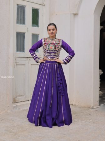 Fully Flair  Purple Lehenga Choli For Navratri 