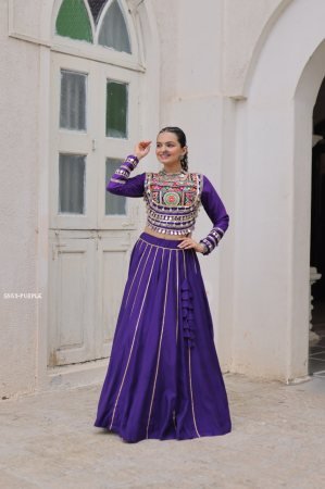 Fully Flair  Purple Lehenga Choli For Navratri