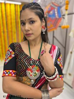 Fully Stitched Green Rayon Printed Lehenga Choli With Garmthi Work Lace And Patch Work