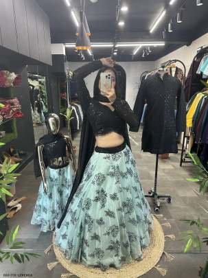 Function Wear Flower Printed Organza Lehenga choli