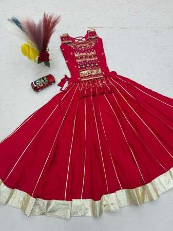 Garba Wear Pink Colour Mother Daughter Combo