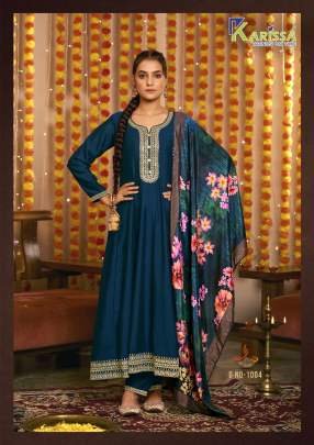 Gehna By Karissa Vicsita Silk Full Kali Ghera Kurta Set by Fab Funda
