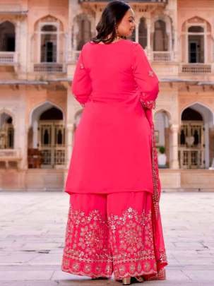 Georgette Fabric 5mm Sequence Work Palazzo Suit
