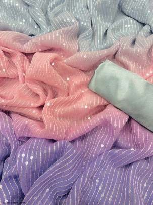 Georgette Fabrics Sequence Work Bollywood Style Saree