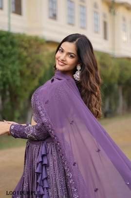 Georgette Sequence embroidered party wear lehenga choli