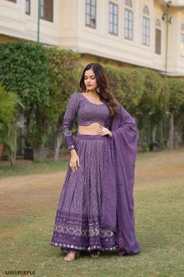 Georgette Sequence embroidered party wear lehenga choli
