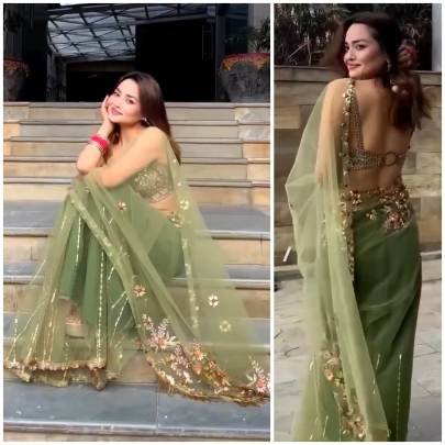 Glamour Designer Soft Butterfly Net Saree With Embroidery Work