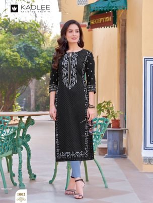 Gold Coin Catalog Present Rayon Screen Print Kurti