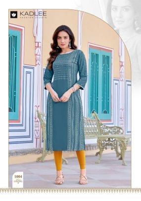 Gold Coin Catalog Present Rayon Screen Print Kurti