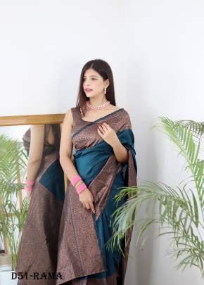 Golden Zari Banarasi Silk Saree for Special Occasions