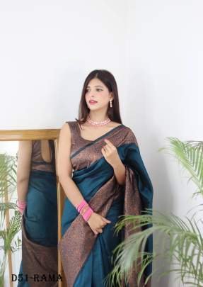 Golden Zari Banarasi Silk Saree for Special Occasions