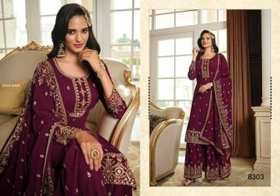 Gorgeous Rani Pink Georgette Semi Stitched Sharara Suit