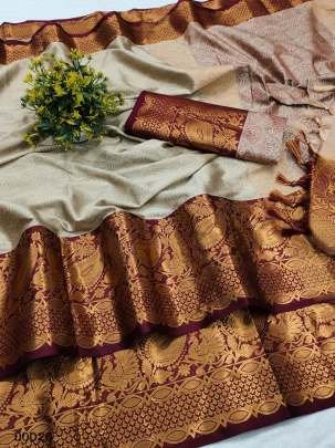 Graceful Fusion Embrace fancy Cotton Silk Saree