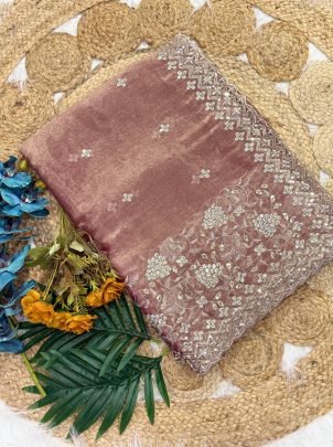 Gracefully Jimmy Choo  Saree with Contrast Blouse 