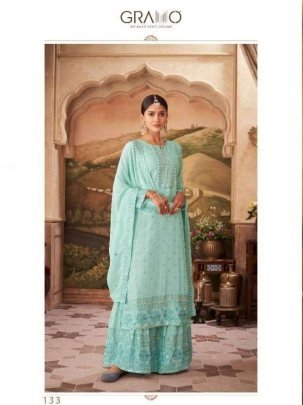 Gramo Navabi Vol 5 132 135 Elegant Kurti Set With Dupatta