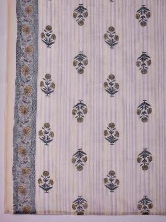 Gray  Colour Silk Fabric Kurti 3 Pcs  Set